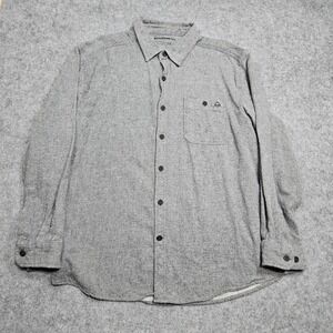 Wolverine Men's Gray Flannel Camping Long‎ Sleeve Button Up Shirt Size XXL